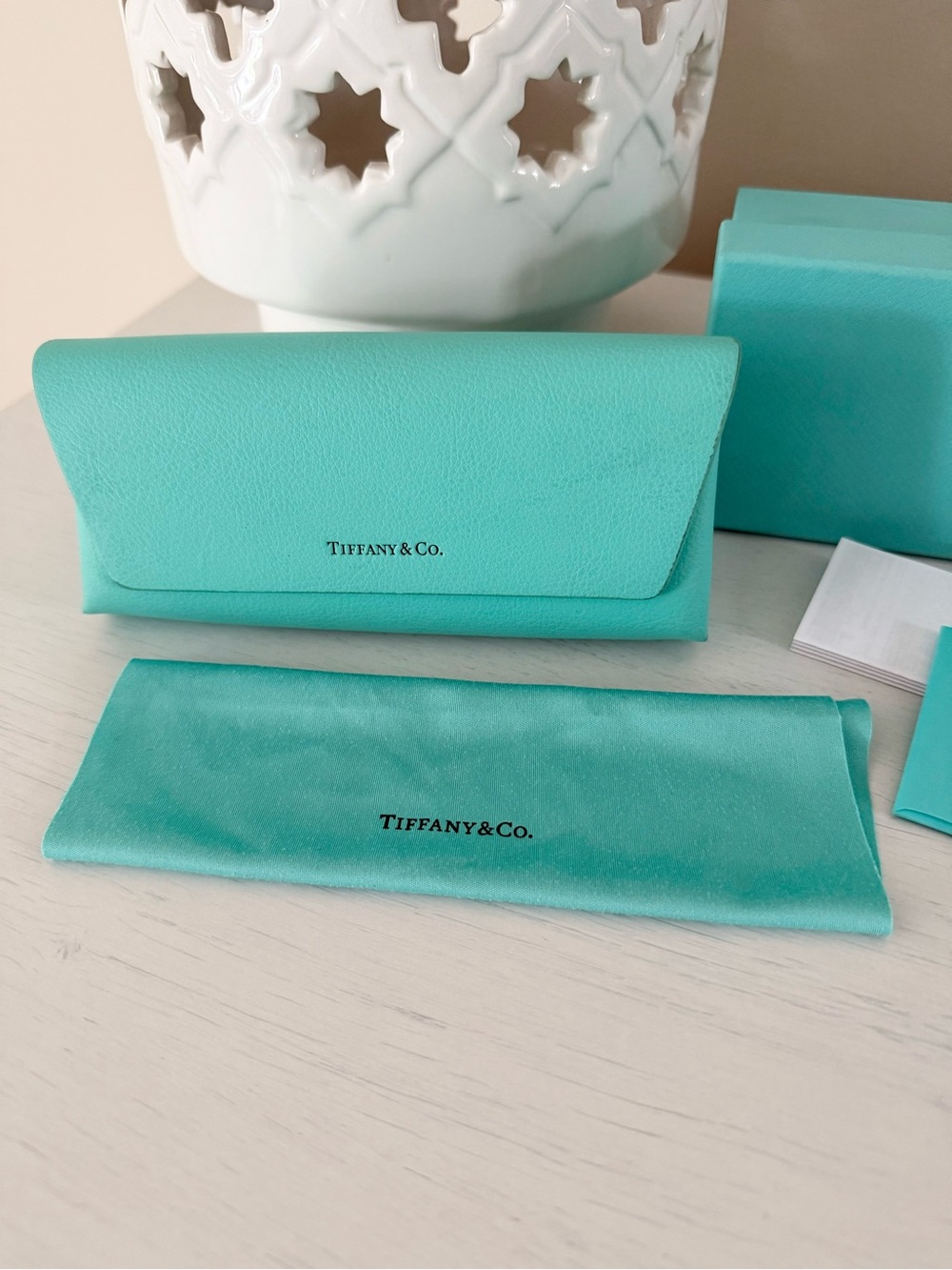 Tiffany Sunglass Case, Box and Cloth Set - Picture 3 of 6